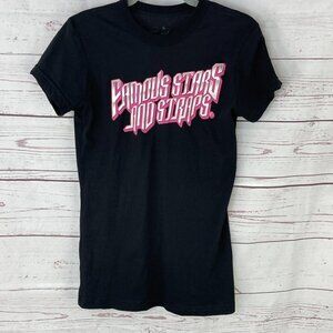 Famous Stars And Straps Women's Black Pink Short Sleeve T-Shirt‎ Size XS M XL